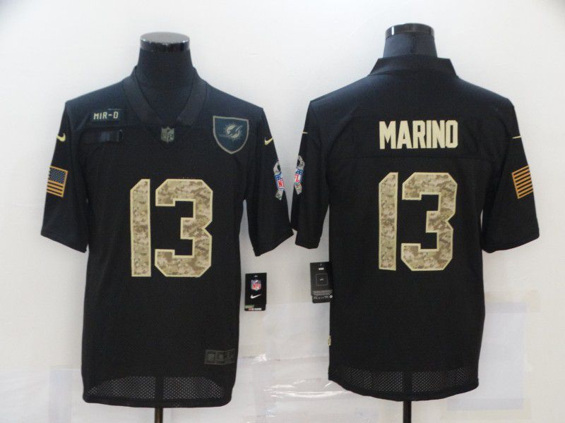 Men Miami Dolphins #13 Marino Black camo Lettering 2020 Nike NFL Jersey->miami dolphins->NFL Jersey
